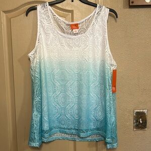 NWT Sz 1x hearts of palm spring into action tank top